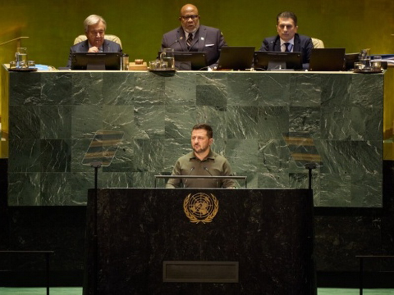 Виступ Володимира Зеленського під час загальних дебатів Генеральної Асамблеї ООН.